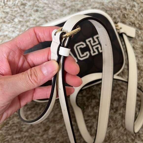 Coach Mini Jamie Camera Bag In Signature Canvas With Varsity Motif - Picture 5 of 12